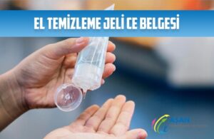 el temizleme jeli ce belgelendirme